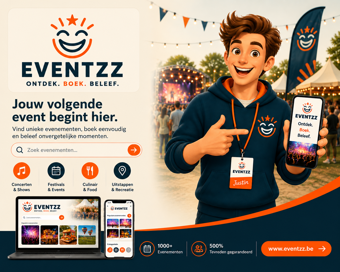 Beeld van het project Eventzz voor Eventzz